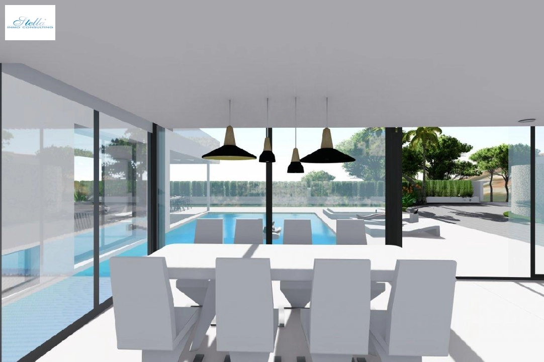 Villa in Calpe zu verkaufen, Wohnfläche 370 m², Baujahr 2019, Klimaanlage, Grundstück 1252 m², 4 Schlafzimmer, 4 Badezimmer, Pool, ref.: AM-11348DA-13