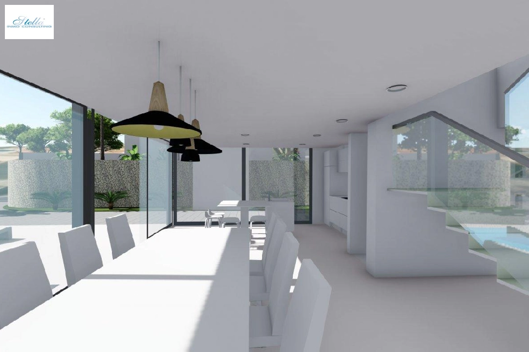 Villa in Calpe zu verkaufen, Wohnfläche 370 m², Baujahr 2019, Klimaanlage, Grundstück 1252 m², 4 Schlafzimmer, 4 Badezimmer, Pool, ref.: AM-11348DA-14