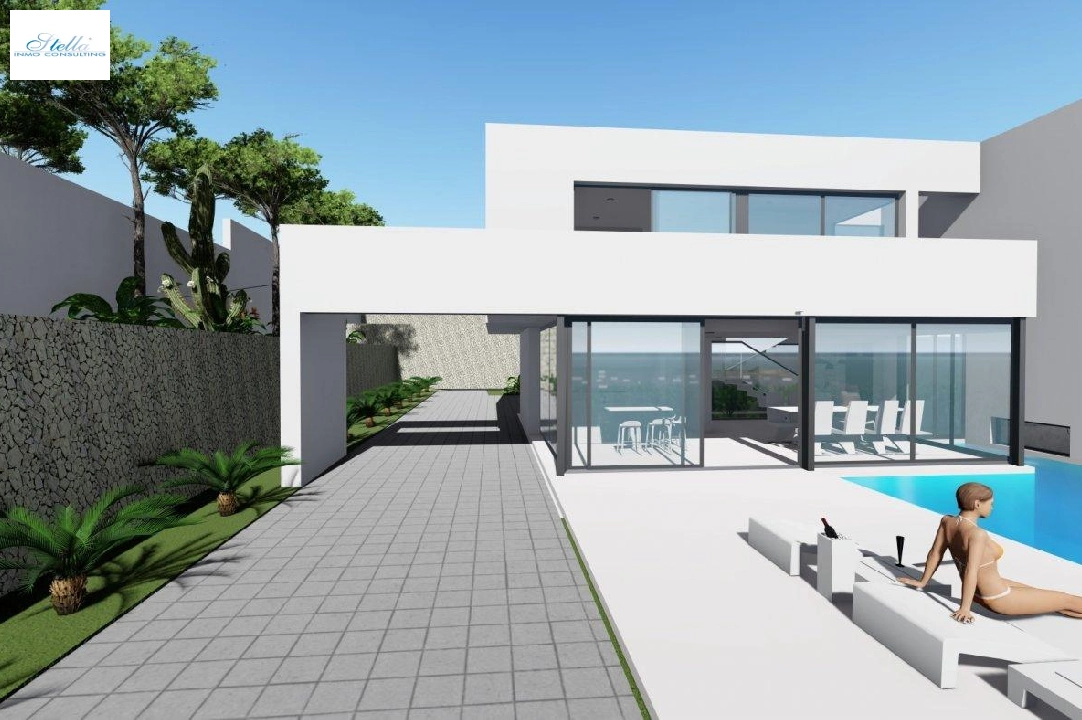 Villa in Calpe zu verkaufen, Wohnfläche 370 m², Baujahr 2019, Klimaanlage, Grundstück 1252 m², 4 Schlafzimmer, 4 Badezimmer, Pool, ref.: AM-11348DA-2