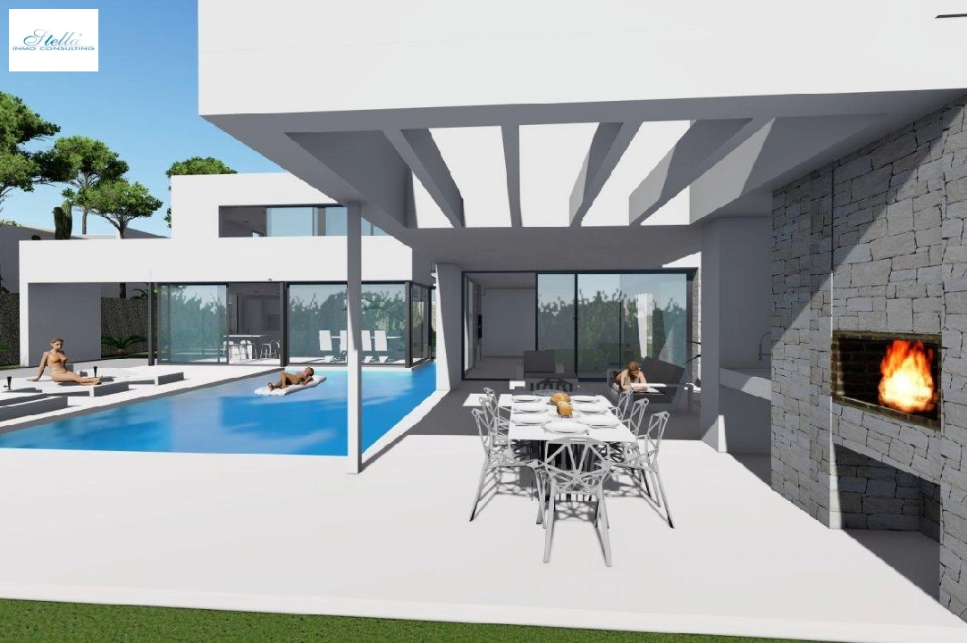 Villa in Calpe zu verkaufen, Wohnfläche 370 m², Baujahr 2019, Klimaanlage, Grundstück 1252 m², 4 Schlafzimmer, 4 Badezimmer, Pool, ref.: AM-11348DA-3