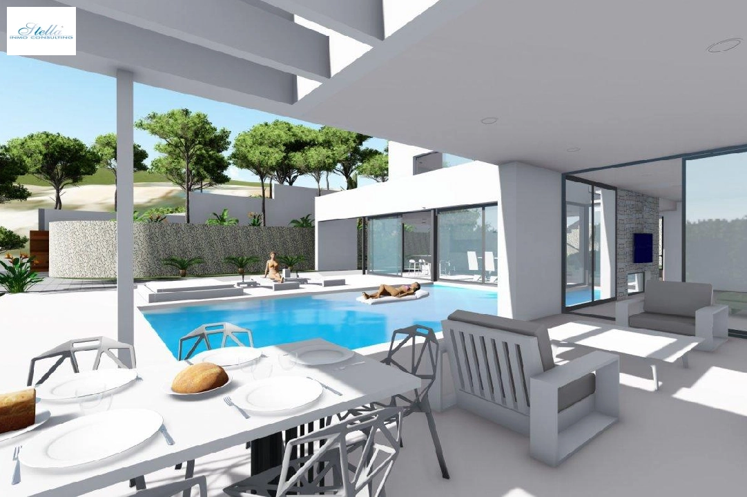 Villa in Calpe zu verkaufen, Wohnfläche 370 m², Baujahr 2019, Klimaanlage, Grundstück 1252 m², 4 Schlafzimmer, 4 Badezimmer, Pool, ref.: AM-11348DA-4