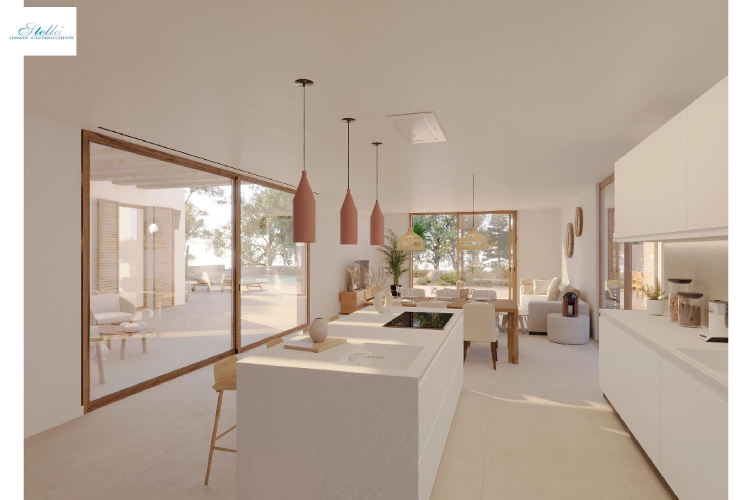 Villa in Moraira zu verkaufen, Wohnfläche 213 m², Baujahr 2021, Klimaanlage, Grundstück 971 m², 4 Schlafzimmer, 3 Badezimmer, Pool, ref.: AM-11549DA-6