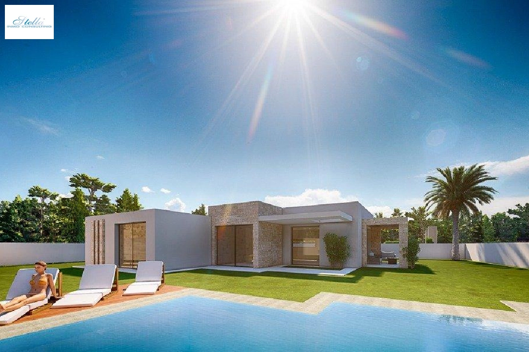 Villa in Benissa zu verkaufen, Wohnfläche 164 m², Baujahr 2021, Klimaanlage, Grundstück 1001 m², 3 Schlafzimmer, 2 Badezimmer, Pool, ref.: AM-11607DA-4