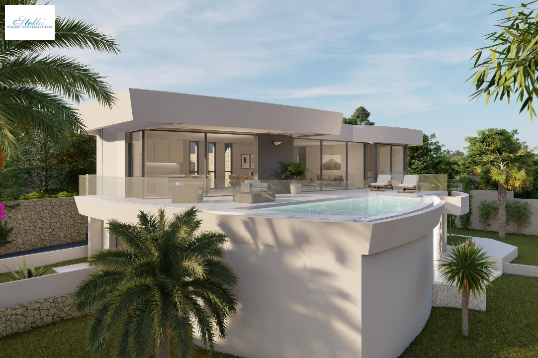 Villa in Calpe zu verkaufen, Wohnfläche 273 m², Baujahr 2022, Klimaanlage, Grundstück 805 m², 4 Schlafzimmer, 4 Badezimmer, Pool, ref.: AM-11772DA-1