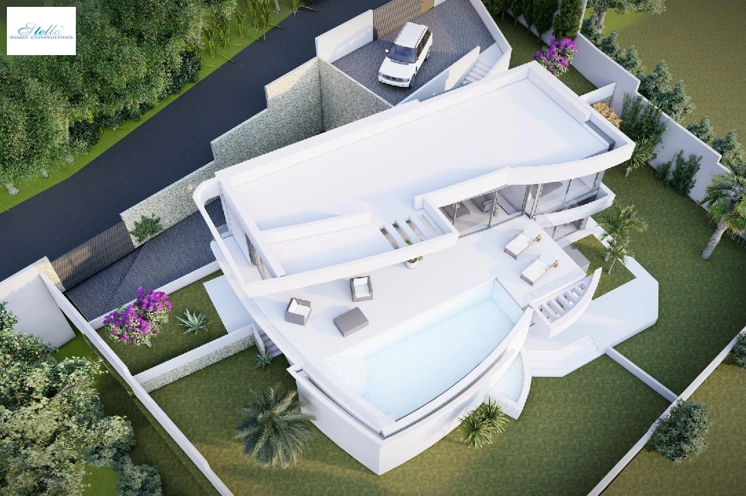 Villa in Calpe zu verkaufen, Wohnfläche 273 m², Baujahr 2022, Klimaanlage, Grundstück 805 m², 4 Schlafzimmer, 4 Badezimmer, Pool, ref.: AM-11772DA-10