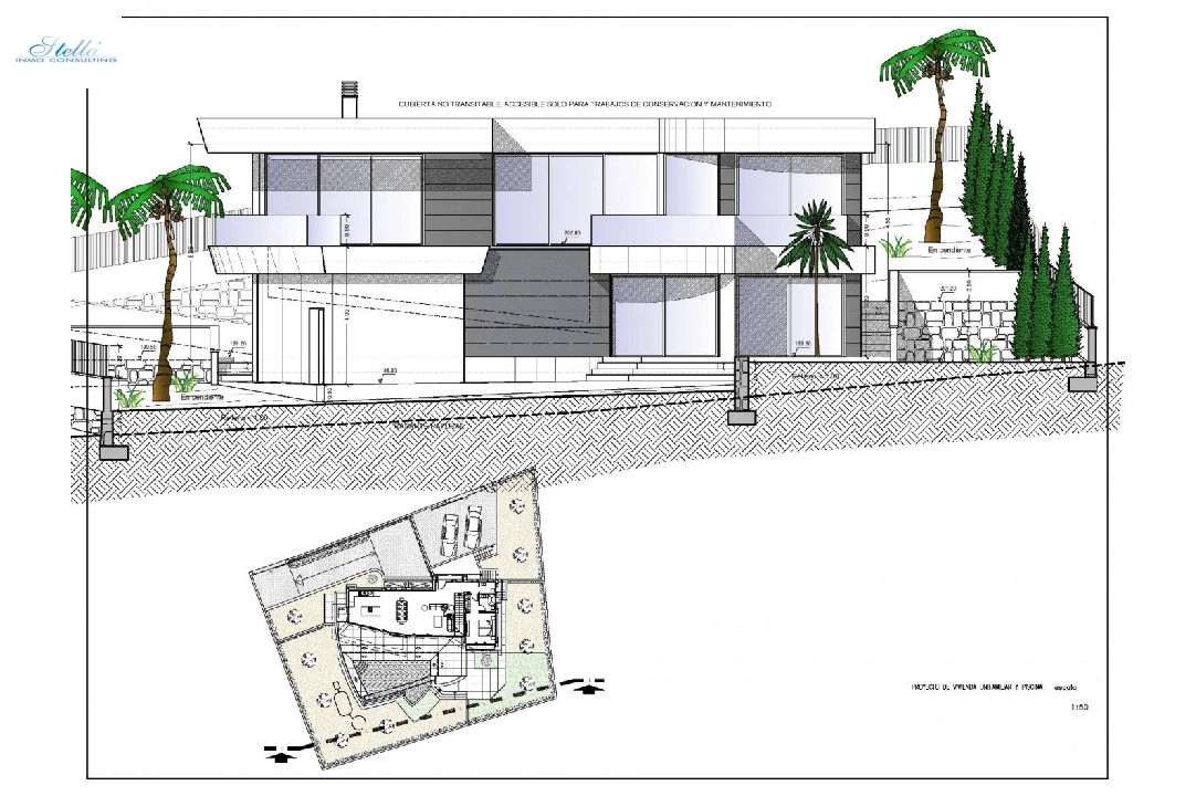 Villa in Calpe zu verkaufen, Wohnfläche 273 m², Baujahr 2022, Klimaanlage, Grundstück 805 m², 4 Schlafzimmer, 4 Badezimmer, Pool, ref.: AM-11772DA-14