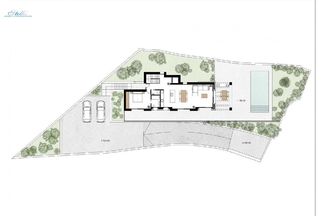 Villa in Benissa zu verkaufen, Wohnfläche 450 m², Baujahr 2023, Klimaanlage, Grundstück 800 m², 3 Schlafzimmer, 3 Badezimmer, Pool, ref.: AM-11844DR-5