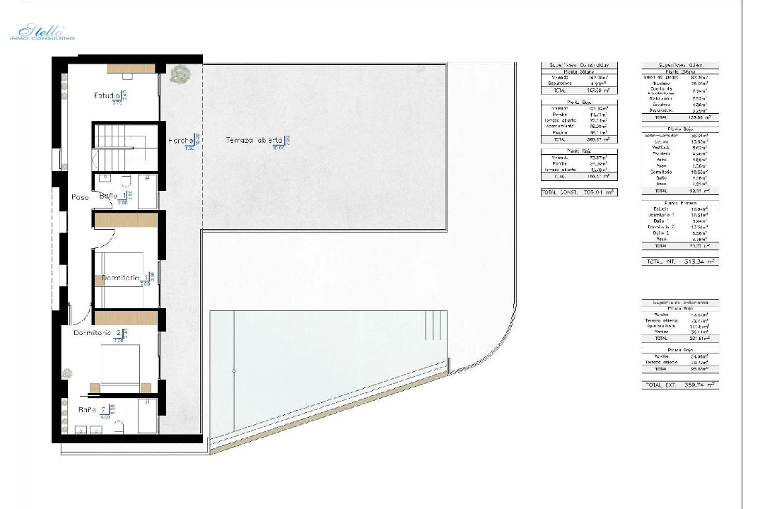 Villa in Benissa zu verkaufen, Wohnfläche 359 m², Baujahr 2024, Klimaanlage, Grundstück 1040 m², 4 Schlafzimmer, 3 Badezimmer, Pool, ref.: AM-11858DA-19