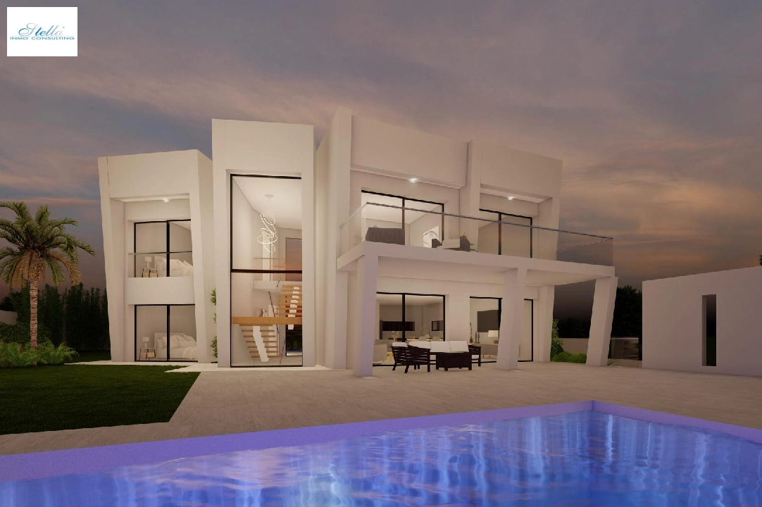 Villa in Moraira zu verkaufen, Wohnfläche 365 m², Baujahr 2023, Klimaanlage, Grundstück 967 m², 4 Schlafzimmer, 4 Badezimmer, Pool, ref.: AM-11867DA-1