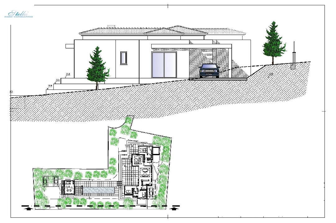 Villa in Javea zu verkaufen, Wohnfläche 420 m², Baujahr 2023, Klimaanlage, Grundstück 1741 m², 4 Schlafzimmer, 5 Badezimmer, Pool, ref.: AM-12003DA-10