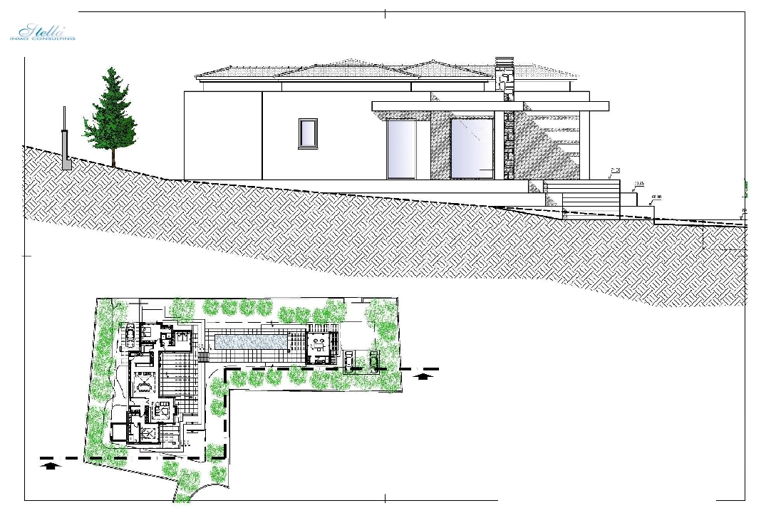 Villa in Javea zu verkaufen, Wohnfläche 420 m², Baujahr 2023, Klimaanlage, Grundstück 1741 m², 4 Schlafzimmer, 5 Badezimmer, Pool, ref.: AM-12003DA-8