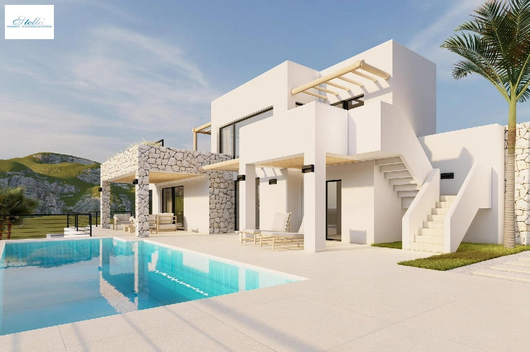 Villa in Moraira zu verkaufen, Wohnfläche 261 m², Baujahr 2023, Klimaanlage, Grundstück 810 m², 4 Schlafzimmer, 3 Badezimmer, Pool, ref.: AM-12027DA-1