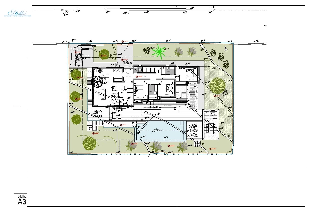 Villa in Moraira zu verkaufen, Wohnfläche 261 m², Baujahr 2023, Klimaanlage, Grundstück 810 m², 4 Schlafzimmer, 3 Badezimmer, Pool, ref.: AM-12027DA-15