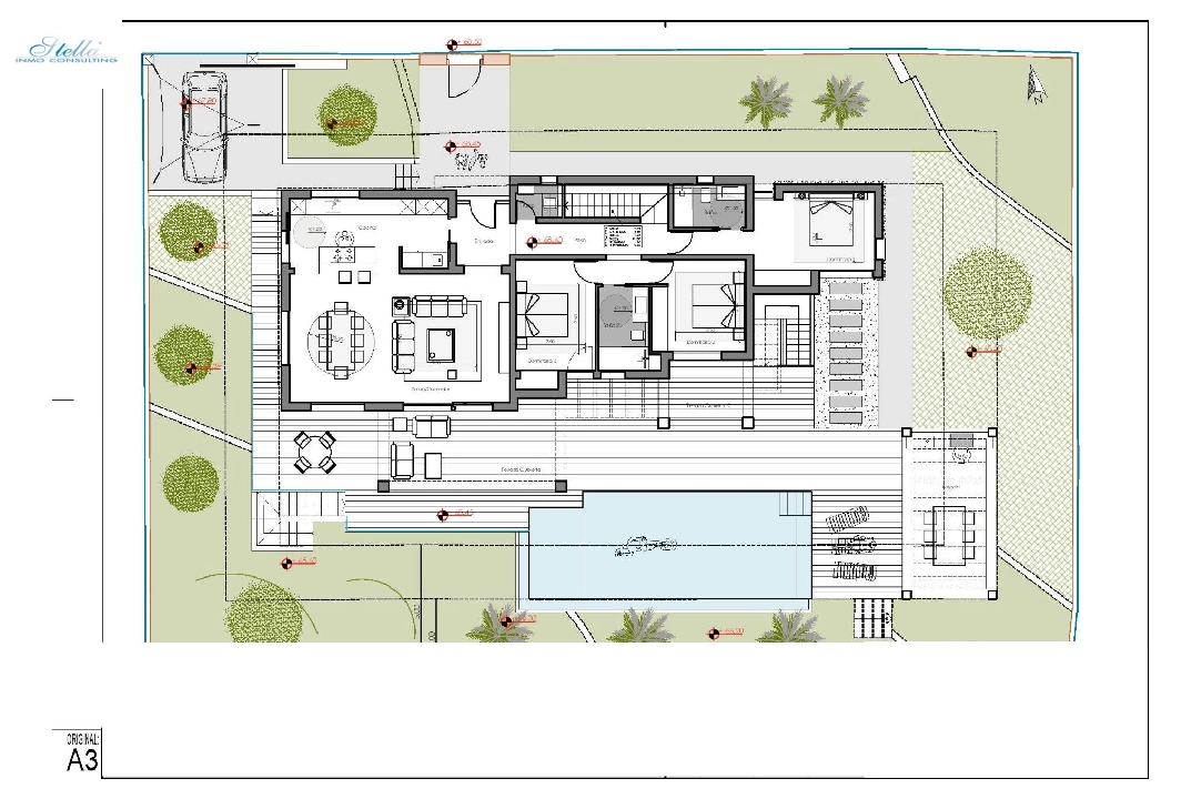 Villa in Moraira zu verkaufen, Wohnfläche 261 m², Baujahr 2023, Klimaanlage, Grundstück 810 m², 4 Schlafzimmer, 3 Badezimmer, Pool, ref.: AM-12027DA-18