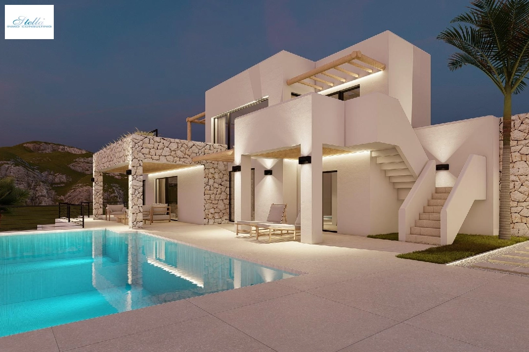 Villa in Moraira zu verkaufen, Wohnfläche 261 m², Baujahr 2023, Klimaanlage, Grundstück 810 m², 4 Schlafzimmer, 3 Badezimmer, Pool, ref.: AM-12027DA-2