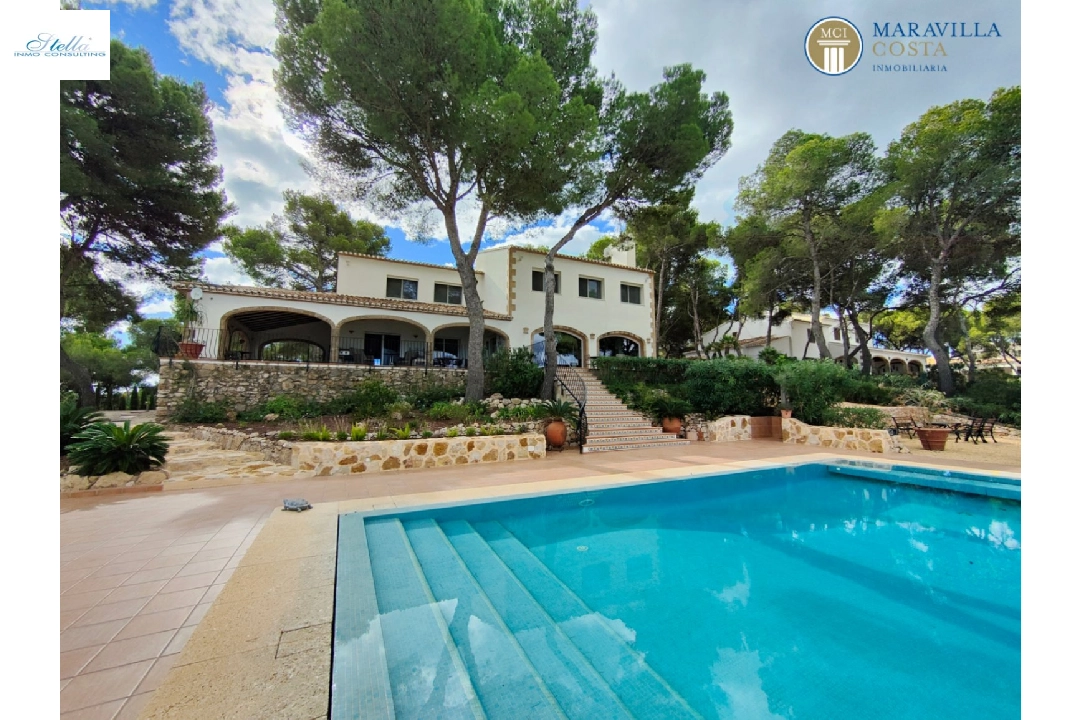 Villa in Javea(Costa Nova) zu verkaufen, Wohnfläche 378 m², + Fussbodenheizung, Klimaanlage, Grundstück 3063 m², 5 Schlafzimmer, 5 Badezimmer, Pool, ref.: MV-P-2507-1