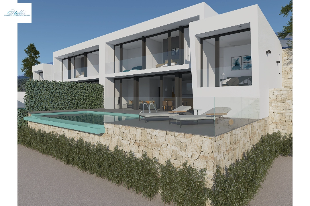 Villa in Moraira(Benimeit) zu verkaufen, Wohnfläche 178 m², Klimaanlage, Grundstück 508 m², 3 Schlafzimmer, 3 Badezimmer, Pool, ref.: CA-H-1820-AMB-1