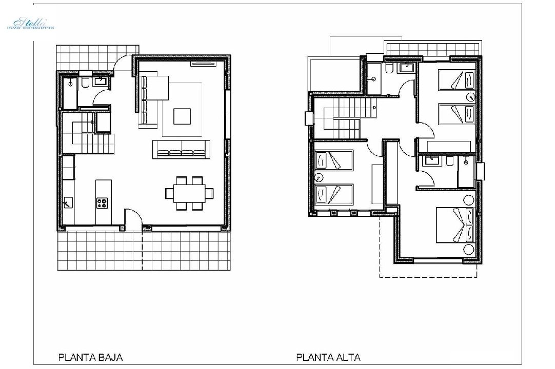 Villa in Denia zu verkaufen, Wohnfläche 155 m², Zustand Erstbezug, Klimaanlage, Grundstück 220 m², 3 Schlafzimmer, 3 Badezimmer, Pool, ref.: HA-DEN-110-E03-5