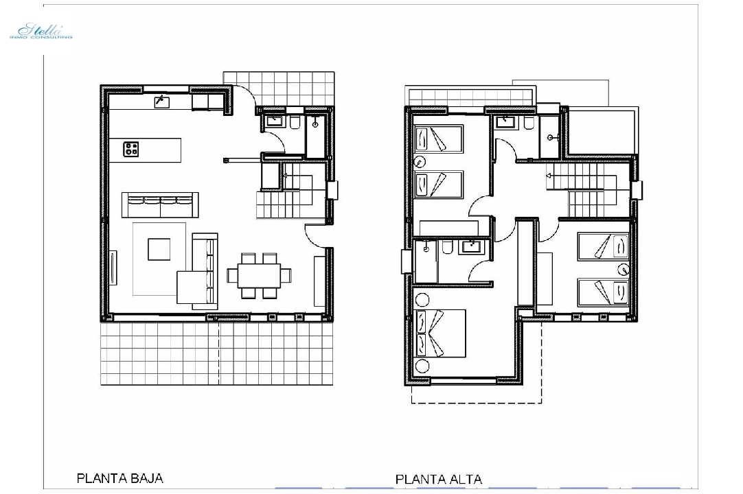 Villa in Denia zu verkaufen, Wohnfläche 155 m², Zustand Erstbezug, Klimaanlage, Grundstück 220 m², 3 Schlafzimmer, 3 Badezimmer, Pool, ref.: HA-DEN-110-E03-6