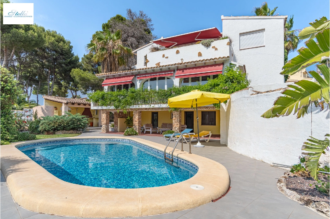 Villa in Moraira zu verkaufen, Wohnfläche 358 m², Baujahr 1975, + KLIMA, Klimaanlage, Grundstück 772 m², 5 Schlafzimmer, 3 Badezimmer, Pool, ref.: BP-C4XY8096MOR-1