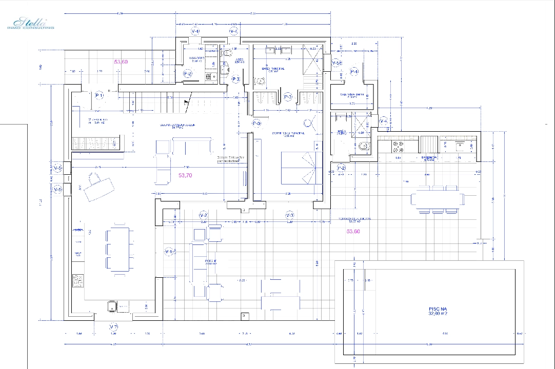 Villa in Moraira(Cap Blanc) zu verkaufen, Wohnfläche 180 m², Klimaanlage, Grundstück 1056 m², 3 Schlafzimmer, 4 Badezimmer, Pool, ref.: CA-H-1699-AMBI-15