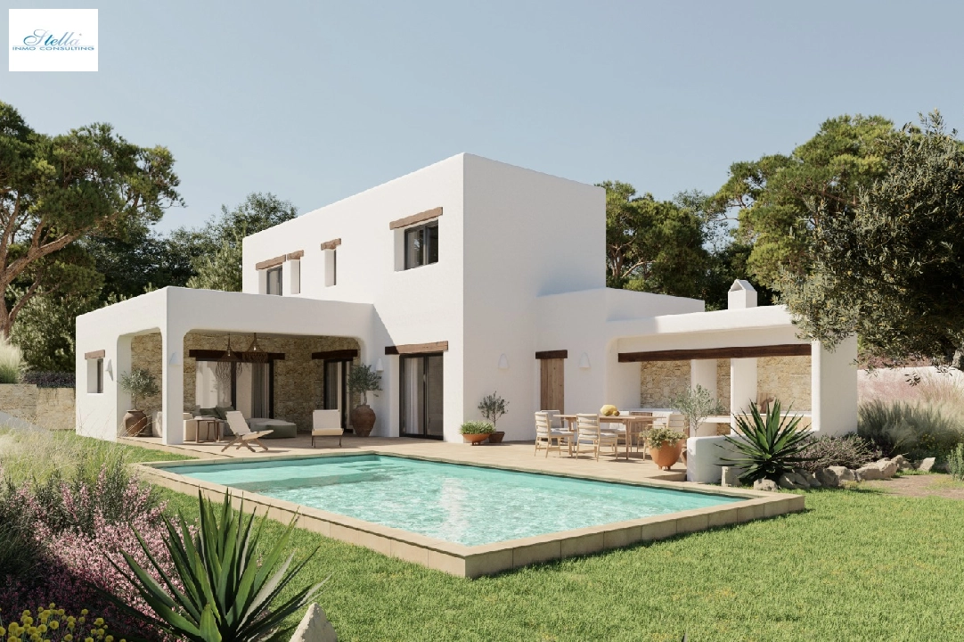 Villa in Moraira(Cap Blanc) zu verkaufen, Wohnfläche 180 m², Klimaanlage, Grundstück 1056 m², 3 Schlafzimmer, 4 Badezimmer, Pool, ref.: CA-H-1699-AMBI-2