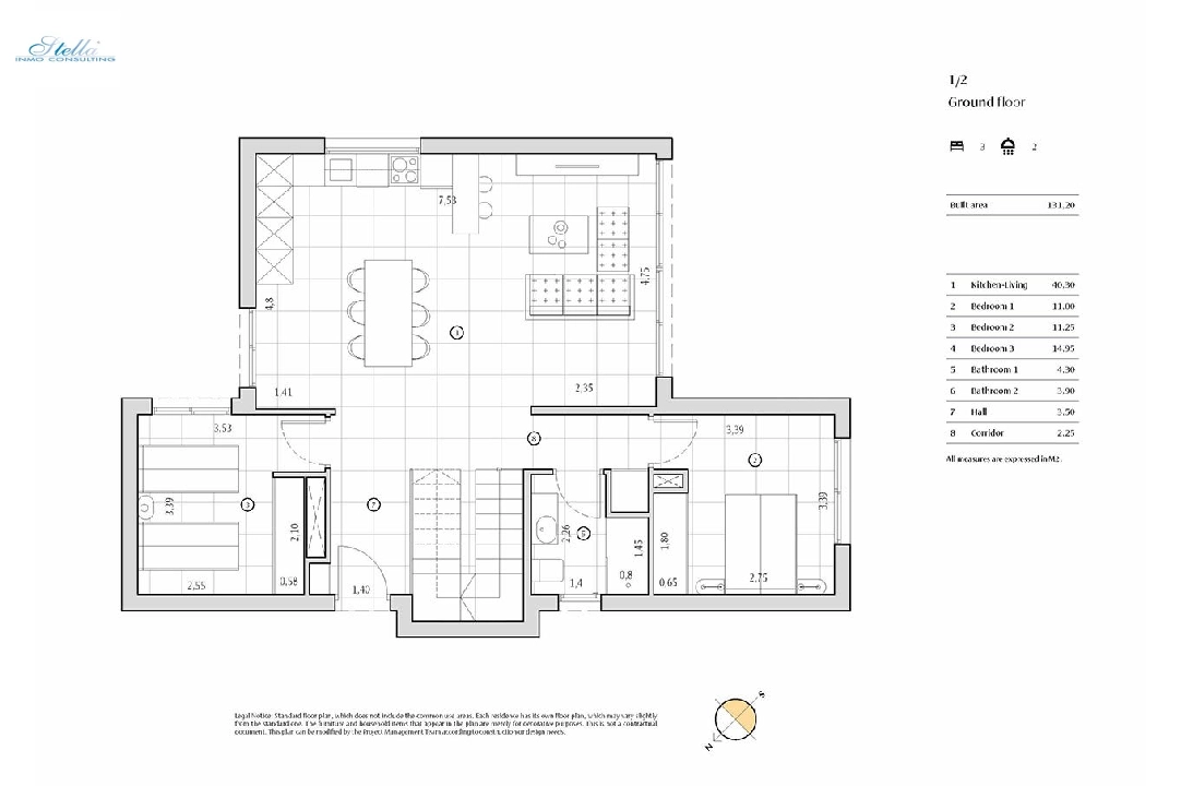 Villa in Algorfa zu verkaufen, Wohnfläche 198 m², Zustand Erstbezug, + fussboden, Klimaanlage, Grundstück 308 m², 3 Schlafzimmer, 2 Badezimmer, Pool, ref.: HA-ARN-109-E01-14