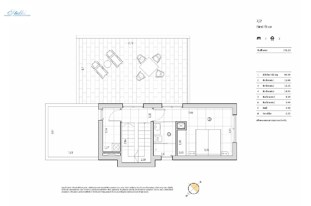 Villa in Algorfa zu verkaufen, Wohnfläche 198 m², Zustand Erstbezug, + fussboden, Klimaanlage, Grundstück 308 m², 3 Schlafzimmer, 2 Badezimmer, Pool, ref.: HA-ARN-109-E01-15