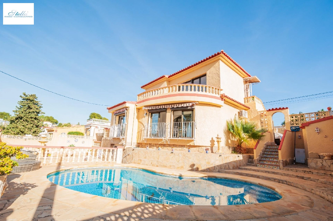 Villa in Calpe(Playa De La Fossa) zu verkaufen, Wohnfläche 195 m², Klimaanlage, Grundstück 500 m², 3 Schlafzimmer, 3 Badezimmer, Pool, ref.: COB-3496-10535-1