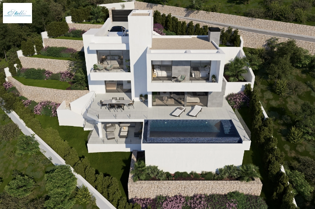 Villa in Cumbre del Sol(Cumbre del Sol) zu verkaufen, Wohnfläche 365 m², Grundstück 748 m², 3 Schlafzimmer, 3 Badezimmer, Pool, ref.: VA-AJ240-1