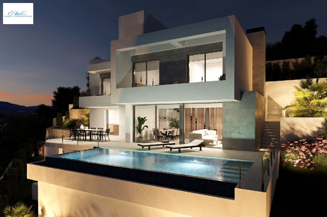 Villa in Cumbre del Sol(Cumbre del Sol) zu verkaufen, Wohnfläche 365 m², Grundstück 748 m², 3 Schlafzimmer, 3 Badezimmer, Pool, ref.: VA-AJ240-8