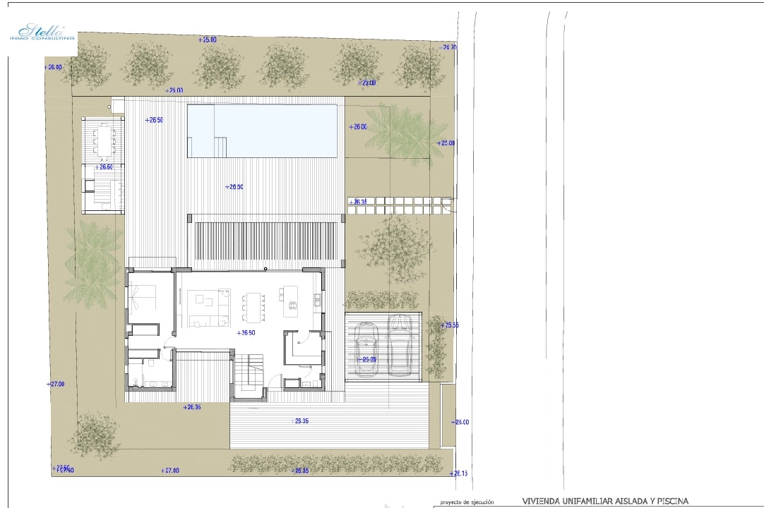 Villa in Javea zu verkaufen, Wohnfläche 246 m², Baujahr 2024, Klimaanlage, Grundstück 1003 m², 4 Schlafzimmer, 3 Badezimmer, Pool, ref.: BP-4435JAV-9