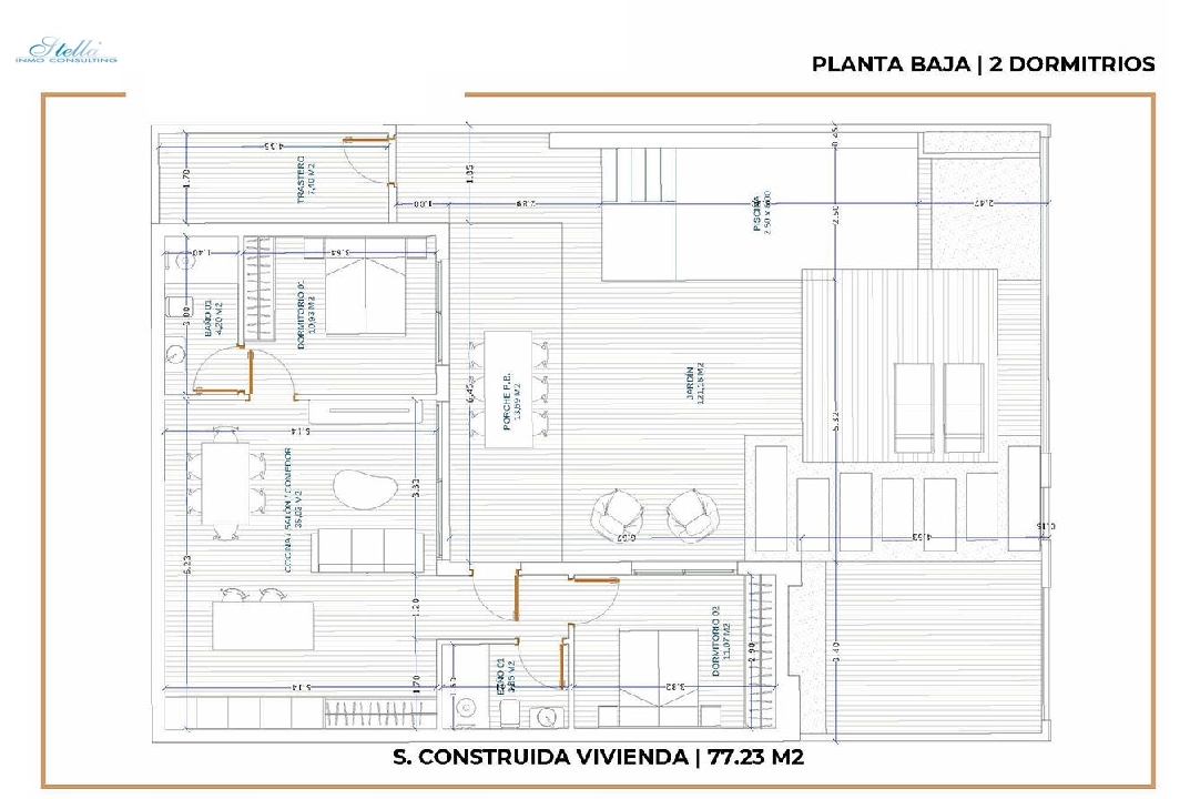 Villa in Roldan zu verkaufen, Wohnfläche 77 m², Zustand Erstbezug, Grundstück 198 m², 2 Schlafzimmer, 2 Badezimmer, Pool, ref.: HA-RDN-120-E01-8