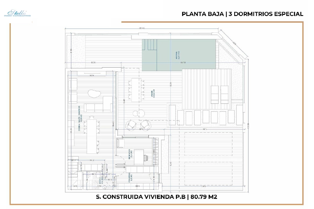 Villa in Roldan zu verkaufen, Wohnfläche 113 m², Zustand Erstbezug, Grundstück 198 m², 3 Schlafzimmer, 2 Badezimmer, Pool, ref.: HA-RDN-120-E02-13